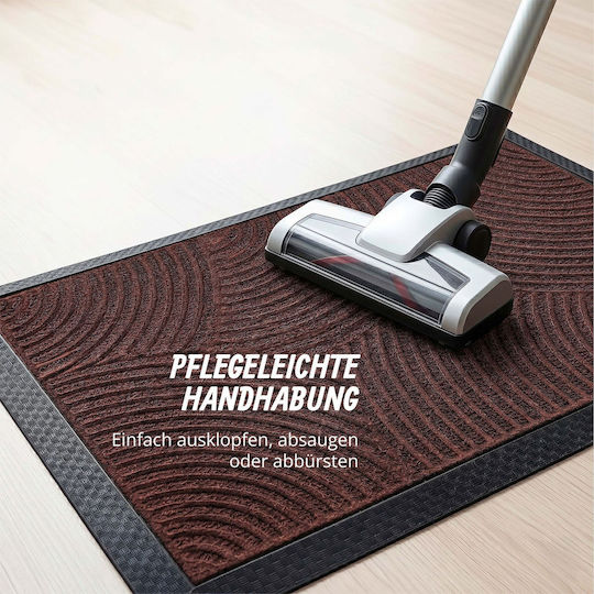Relaxdays Covoraș de Intrare Roșu 60x40cm Grosime 10mm