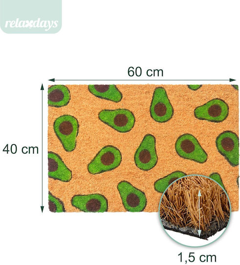 Relaxdays Covoraș de intrare din fibră de cocos maro 60x40 cm