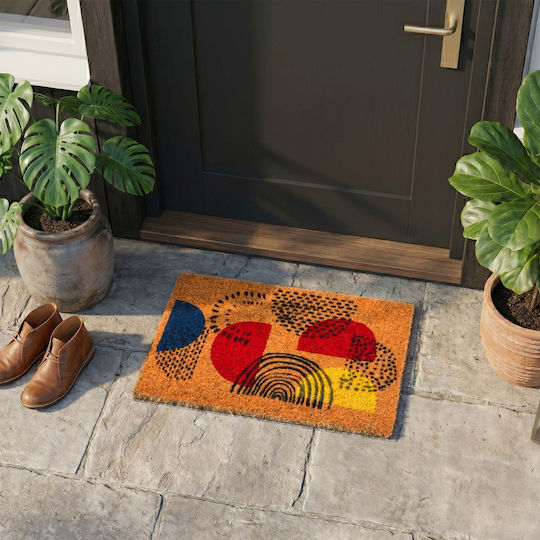 Relaxdays Covoraș de Intrare din Fibră de Cocos Multicolor 60x40cm