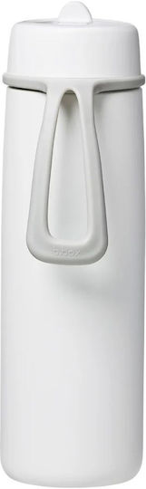 B.Box Stainless Steel Kids Batman Thermos Bottle with Pop-Up Spout White 690ml