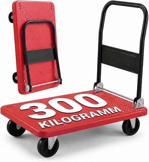 Relaxdays Sistem pentru Transportul / Ridicarea Încărcăturilor cu Capacitate de până la 300 kg, de Culoare Roșie