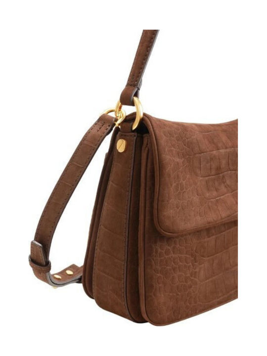 Leather Women's Shoulder / Crossbody Bag Brown