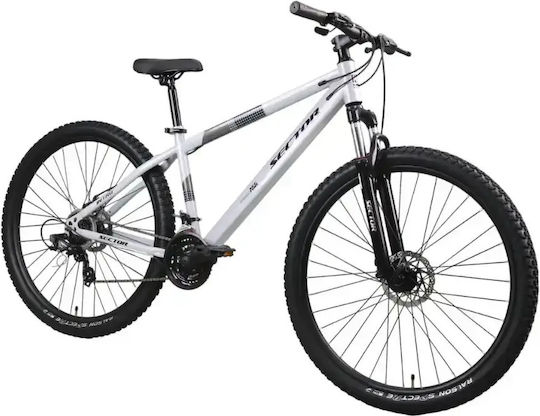 Sector 27.5" Silver Mountain Bike with Speeds and Mechanical Disc Brakes