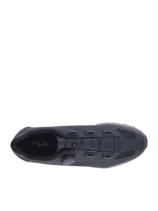 FLR Herren Niedrig Fahrradschuhe Straße Schwarz