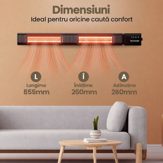 Komodo Încălzitor Electric cu Infraroșu cu Putere de 3 kW