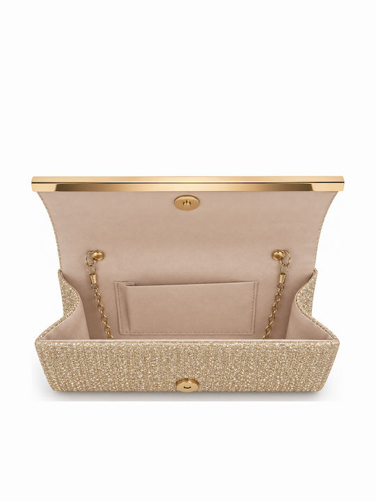 Damen-Schultertasche in Champagnerfarben