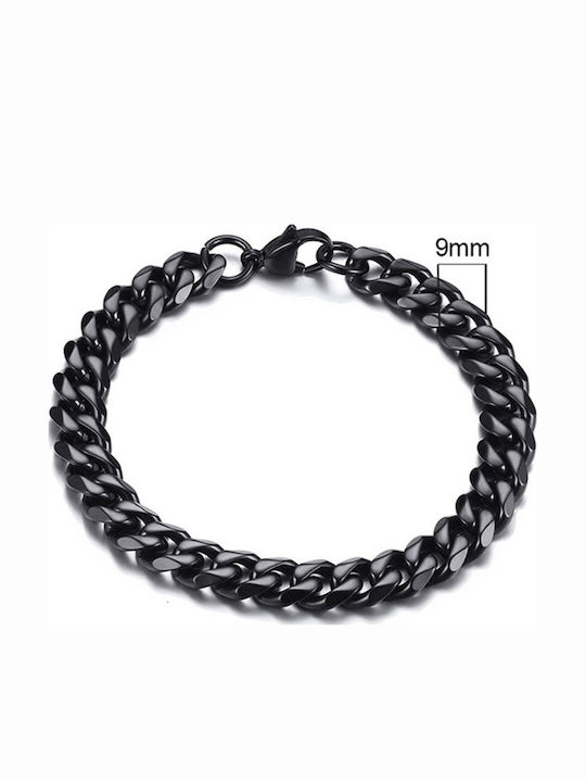 Sharks Bay Clothing Lanț Bicolor Masiv pentru Mână, Model Cuban, din Oțel Inoxidabil, Lungime 23 cm