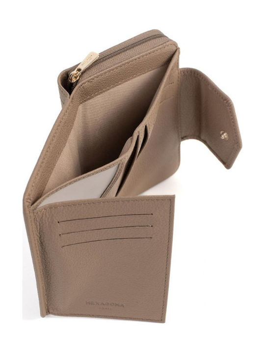 Braune Damenlederbrieftasche mit RFID