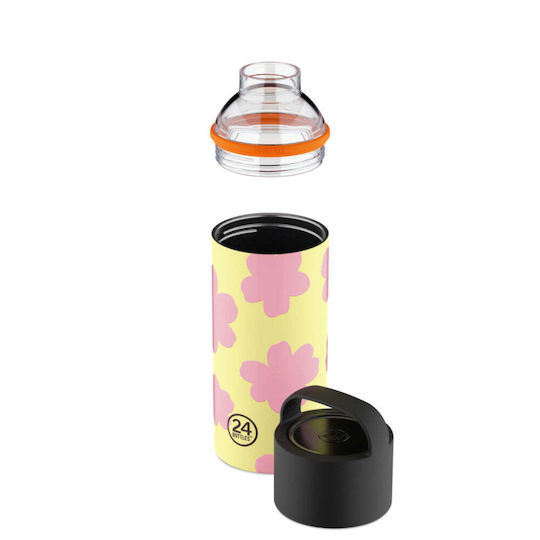 24Bottles Spin Bottle Stainless Steel / Plastic BPA Free Insulated Bottle 730ml Daydreaming Yellow
