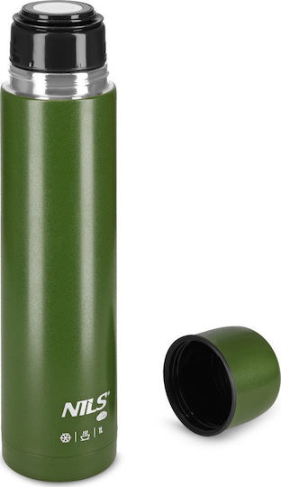 Nils Stainless Steel BPA Free Thermos Cup 1lt Green
