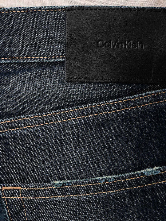 Men's Jeans Pants Tapered Dark Aged Denim