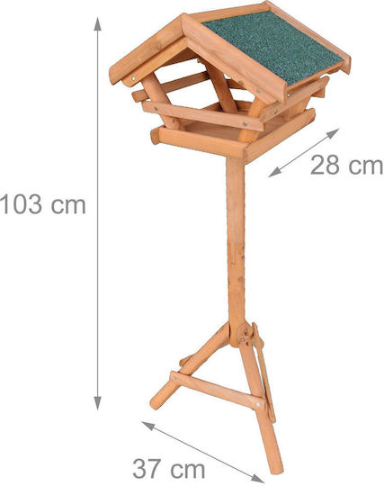 Spruce Wood Bird Feeder Relaxdays