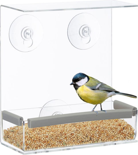 Adăpătoare Pentru Păsări Relaxdays Transparentă cu Ventuze 3 X 12 X 15 Cm