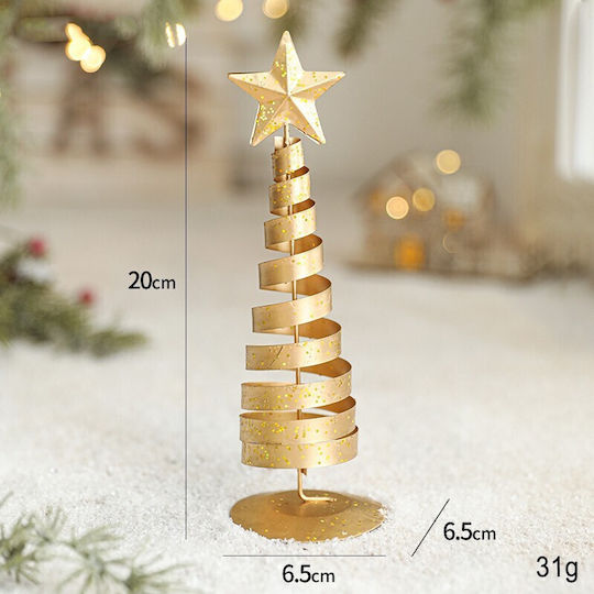 Arbore Decorativ De Crăciun 20cm Auriu Arbore Decorativ De Crăciun 20cm Auriu
