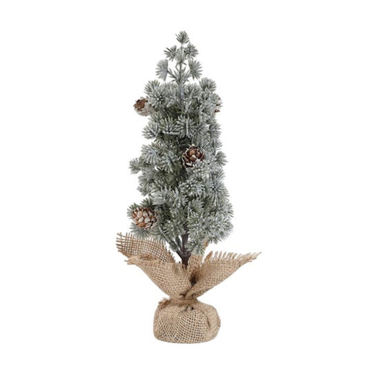 Brăduț Decorativ de Crăciun din Plastic 27 cm Decorat Verde Brăduț Decorativ de Crăciun din Plastic 27 cm Decorat Verde