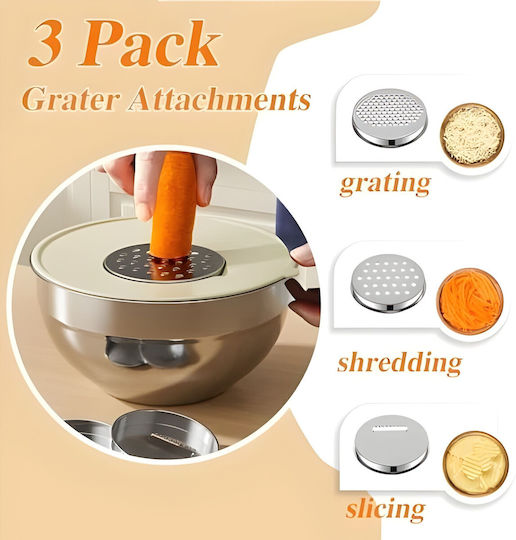 Set de Recipiente pentru Alimente din Inox, Argintii, 6 Bucăți
