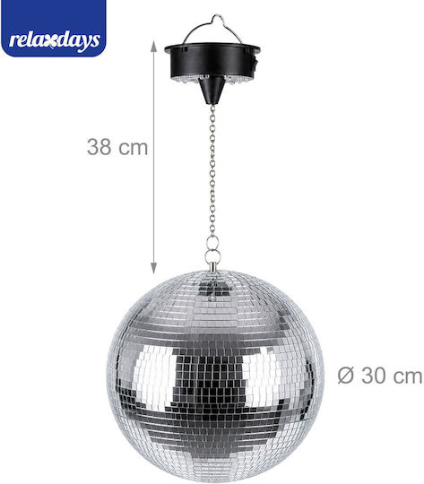 Relaxdays Diskokugelmotor, bunte Lichter, 20 × 25 × 30 × 40 cm