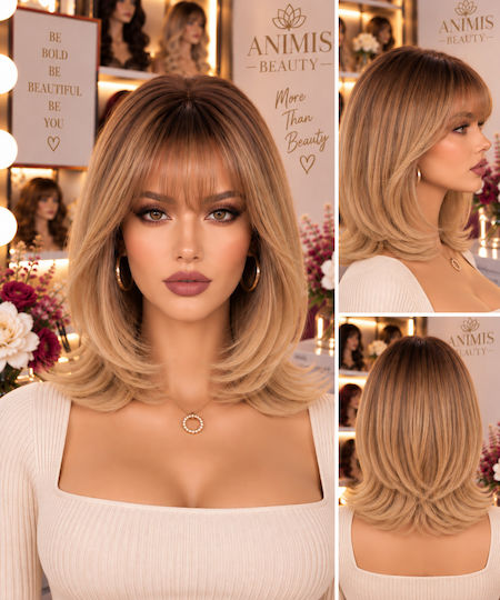 Animis Beauty Wig with Synthetic Hair in Blonde Colour 36cm