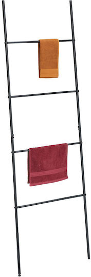 Relaxdays Freistehende Einseitige Badezimmerleiter 55 x 171 cm Schwarz