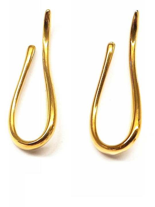 Ohrringe Goldfarben Stahl Mit Steckverschluss 4,5 cm Creole Tatu Moyo Ohrringe Goldfarben Stahl Mit Steckverschluss 4,5 cm Creole Tatu Moyo