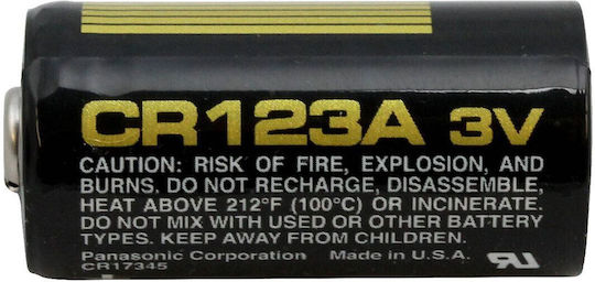 Panasonic Μπαταρία Λιθίου CR123 3V Μιας Χρήσης (Long Life) 1τμχ