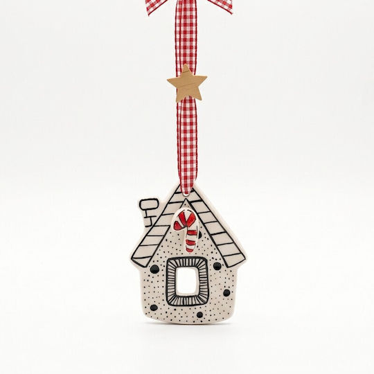 Grekas Handmade Hanging Home Lucky Charm White Ceramic 28cm