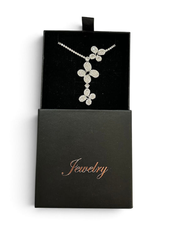 Prime Steel Halskette mit Blumenmotiv aus Stahl