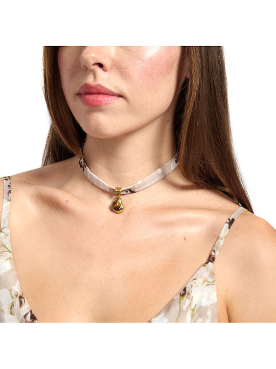 Project Soma Choker Aus Vergoldetem Stahl Braun