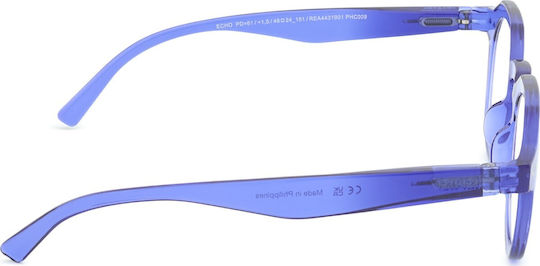 Plastic Izipizi Morning Express Reading Echo Blue Line