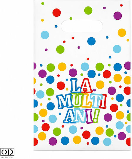 Pungă de Plastic pentru Cadou Multicoloră 16.5x25cm 10 Bucăți