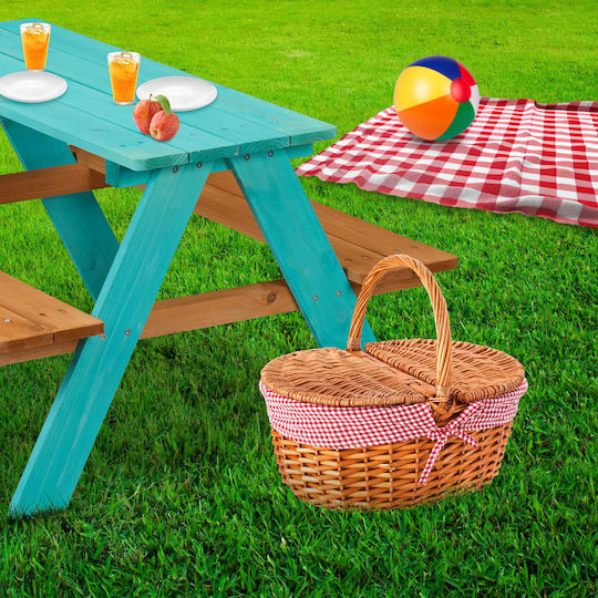 Set Masă și Scaune pentru Copii din Lemn Maro Relaxdays