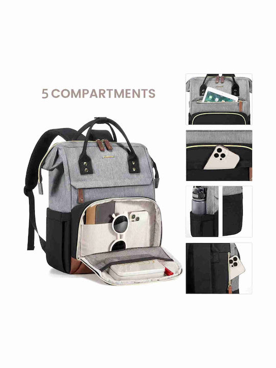 Schwarze Damen Tasche aus Stoff zum Tragen als Rucksack oder Schultertasche
