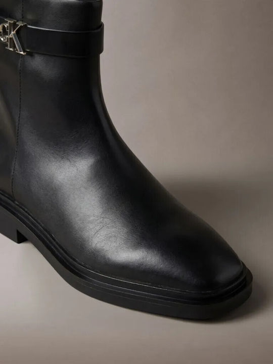 Ghete de Piele pentru Femei până la Gleznă Negre