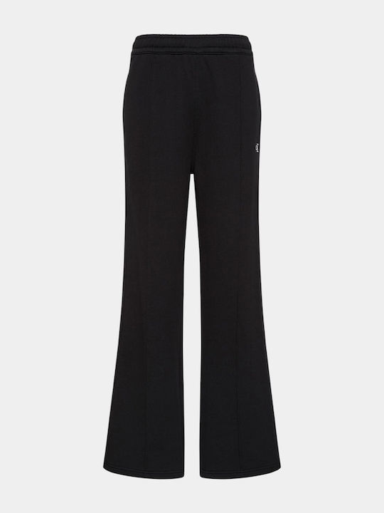 Pantaloni de Trening cu Talie Înaltă Negri