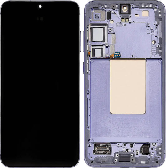 Ansamblu OLED Cu Ramă Samsung Galaxy S24 Plus 5G Versiunea SUA și Internațională Aftermarket Plus 120 Hz Violet Cobalt