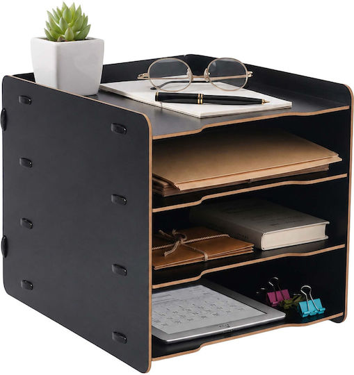 Relaxdays Sertar de Birou 25x31x25cm Negru