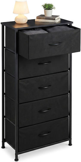 Aufbewahrungsschrank aus Holz, Metall & Stoff L45 x B30 x H94 cm Aufbewahrungsschrank aus Holz, Metall & Stoff L45 x B30 x H94 cm