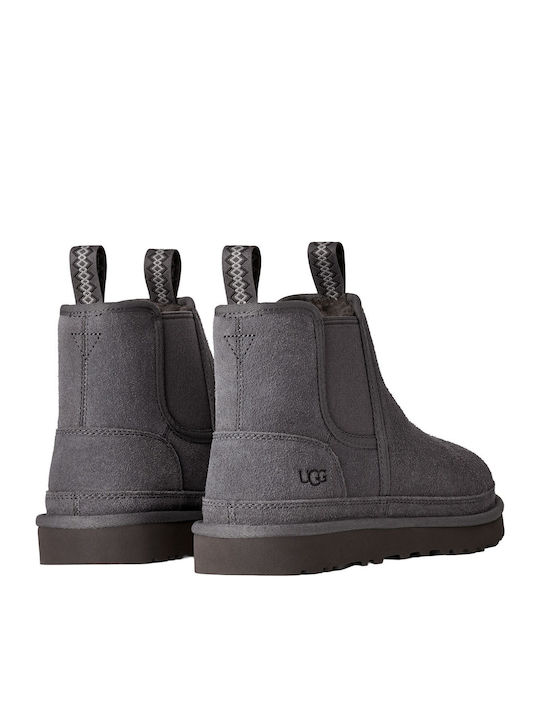 Neumel Suede Chelsea Μποτάκια Γκρι