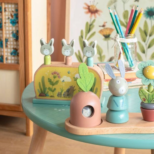 Moulin Roty Ζωάκι Pop-up Λαγουδάκια από Ξύλο