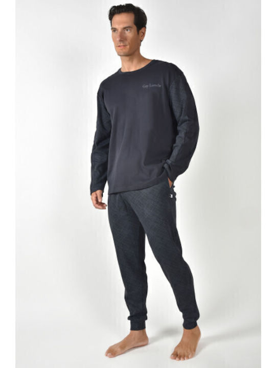 Guy Laroche Pantaloni de Pijama de Iarnă pentru Bărbați, Negri Guy Laroche Pantaloni de Pijama de Iarnă pentru Bărbați, Negri