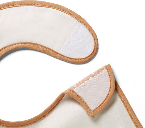 Babyono Muslin Αδιάβροχη Σαλιάρα από 100% Βαμβάκι με Αυτοκόλλητο Καφέ για 0 m+