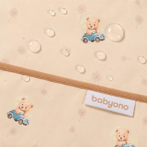 Babyono Bearbabyono Waterproof Fabric Coverall with Hook and Loop Fastener & Pocket for 6 Months+