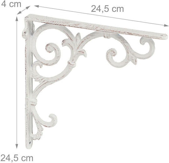 Relaxdays Colțar de Raft din Metal de Culoare Albă 4 Bucăți 10050814_49