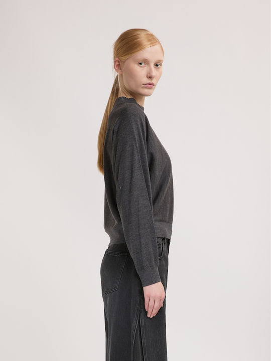Damenpullover aus Wolle Dark Grey