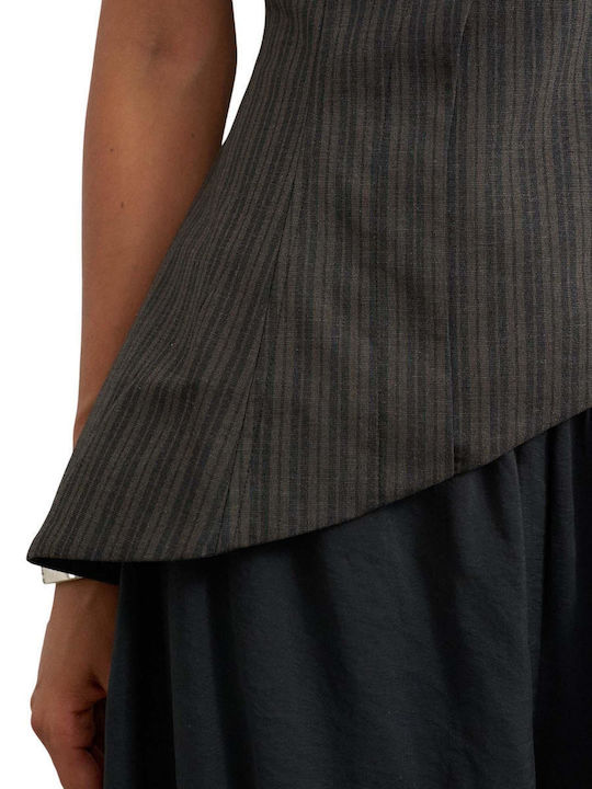 Damen Crop Top Braun