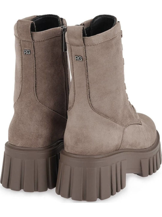 Damen-Stiefeletten Khaki