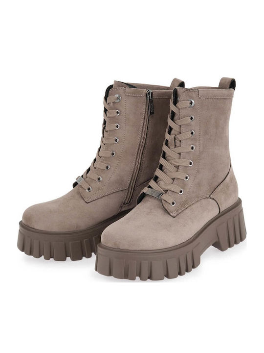 Damen-Stiefeletten Khaki