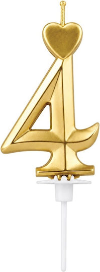 Gold Candle No "4" Lumea