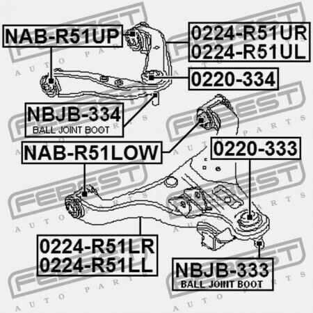 Braț de Control Inferior Față Dreapta Nissan Pathfinder R51m 2005.01-2014.11 El 54500-ea00a