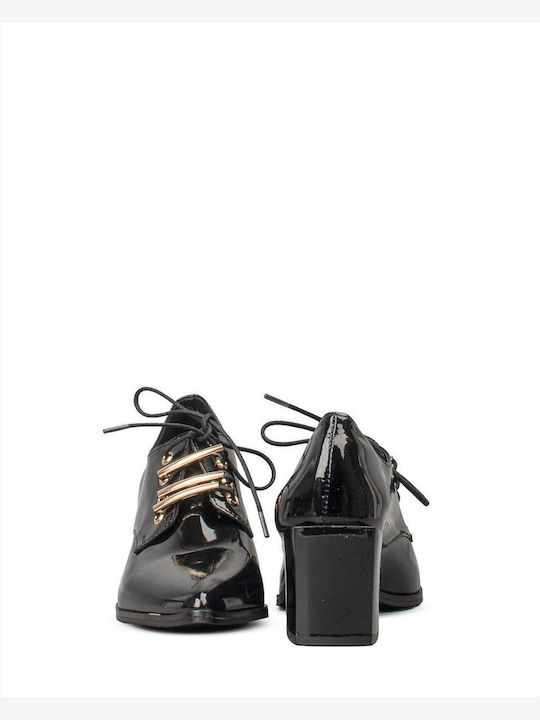 Damenstiefeletten Oxfords Schwarz